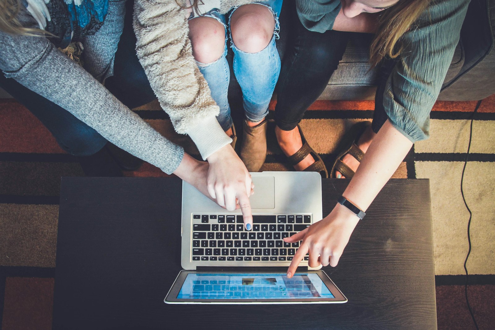 Cross-border software platform stock photo